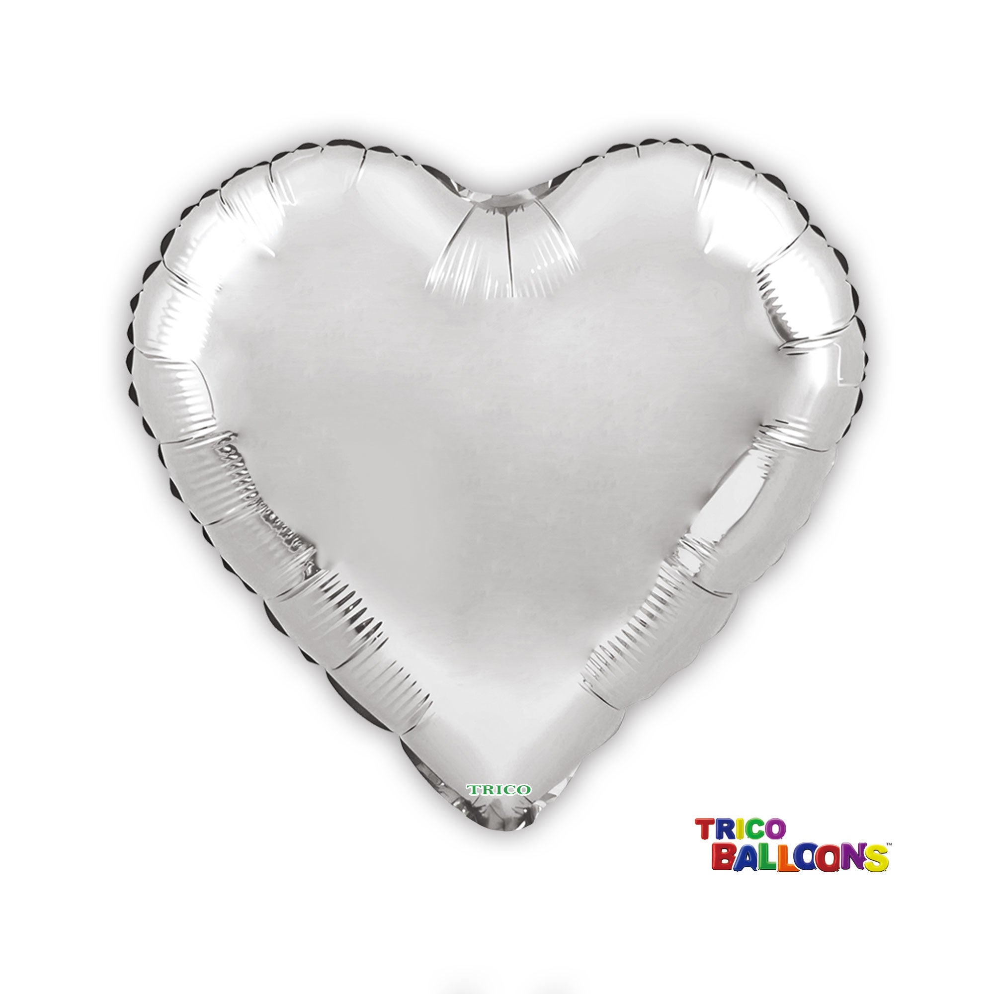 18" HEART FOIL BALLOON - MATTE SILVER