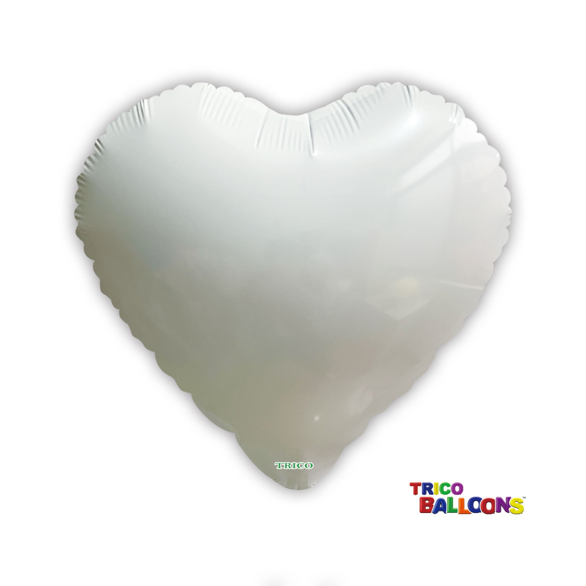 18" HEART FOIL BALLOON - WHITE