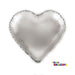18" HEART NON-METALLIC BALLOON - NON-METALLIC SILVER