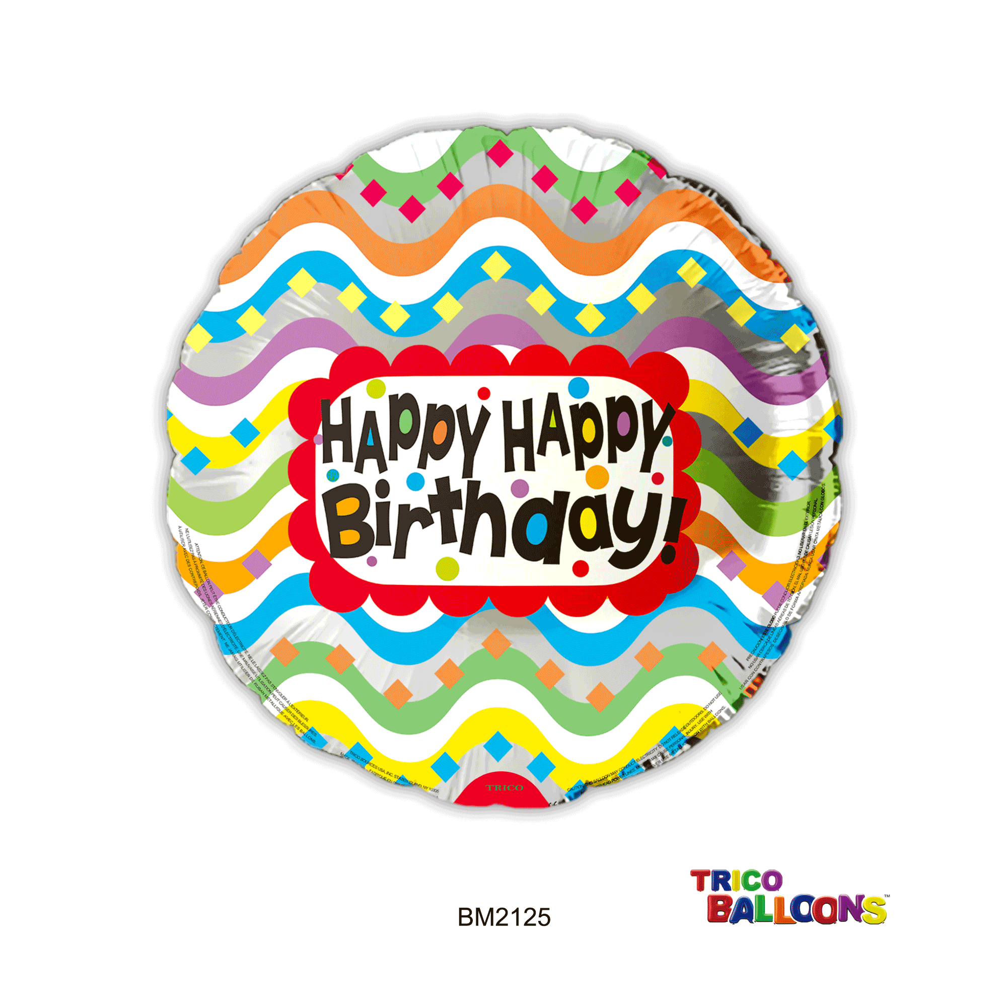 18" HAPPY BIRTHDAY FOIL BALLOON