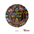 18" HAPPY BIRTHDAY FOIL BALLOON - BLACK Neon