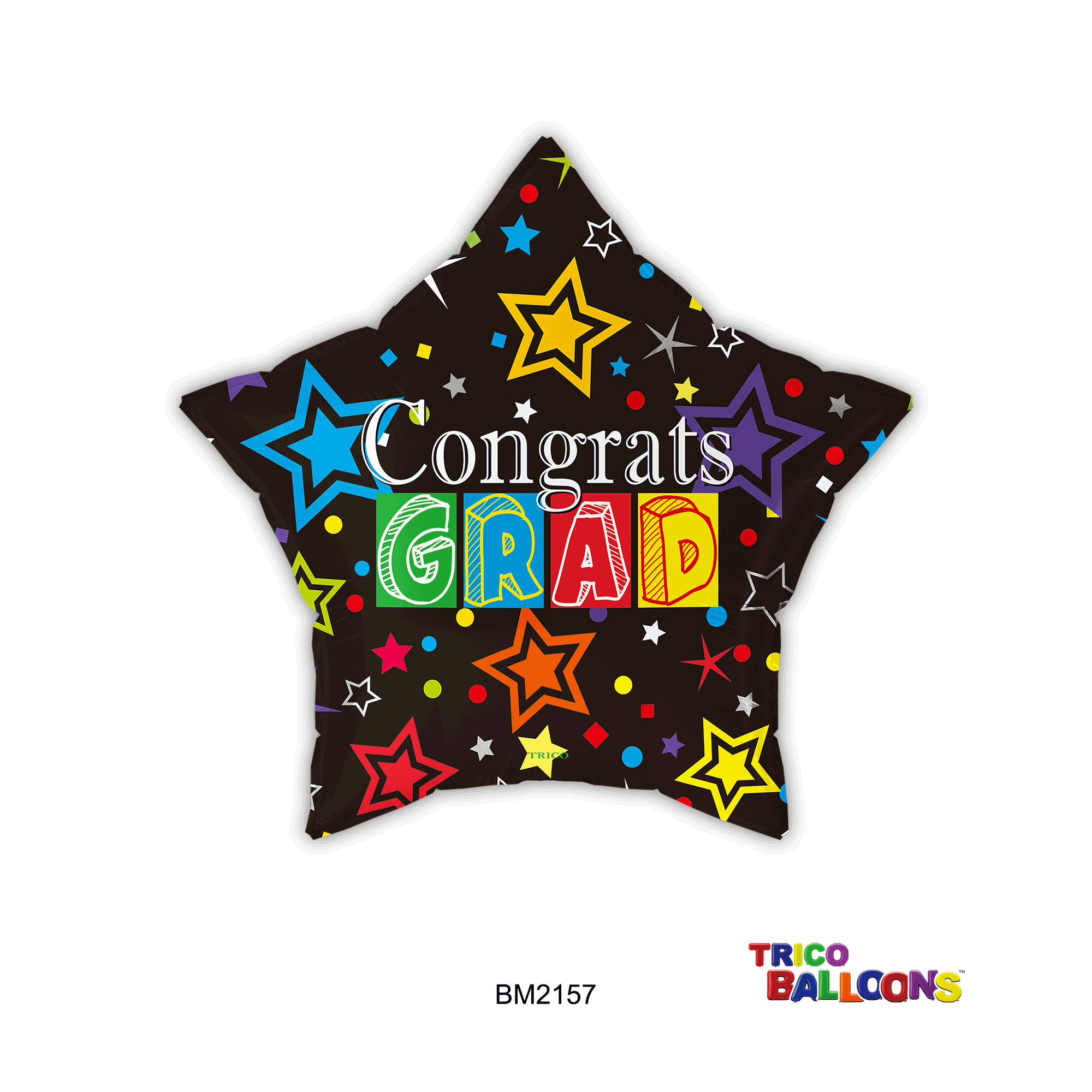 18" CONGRATS GRAD FOIL BALLOON - BLACK