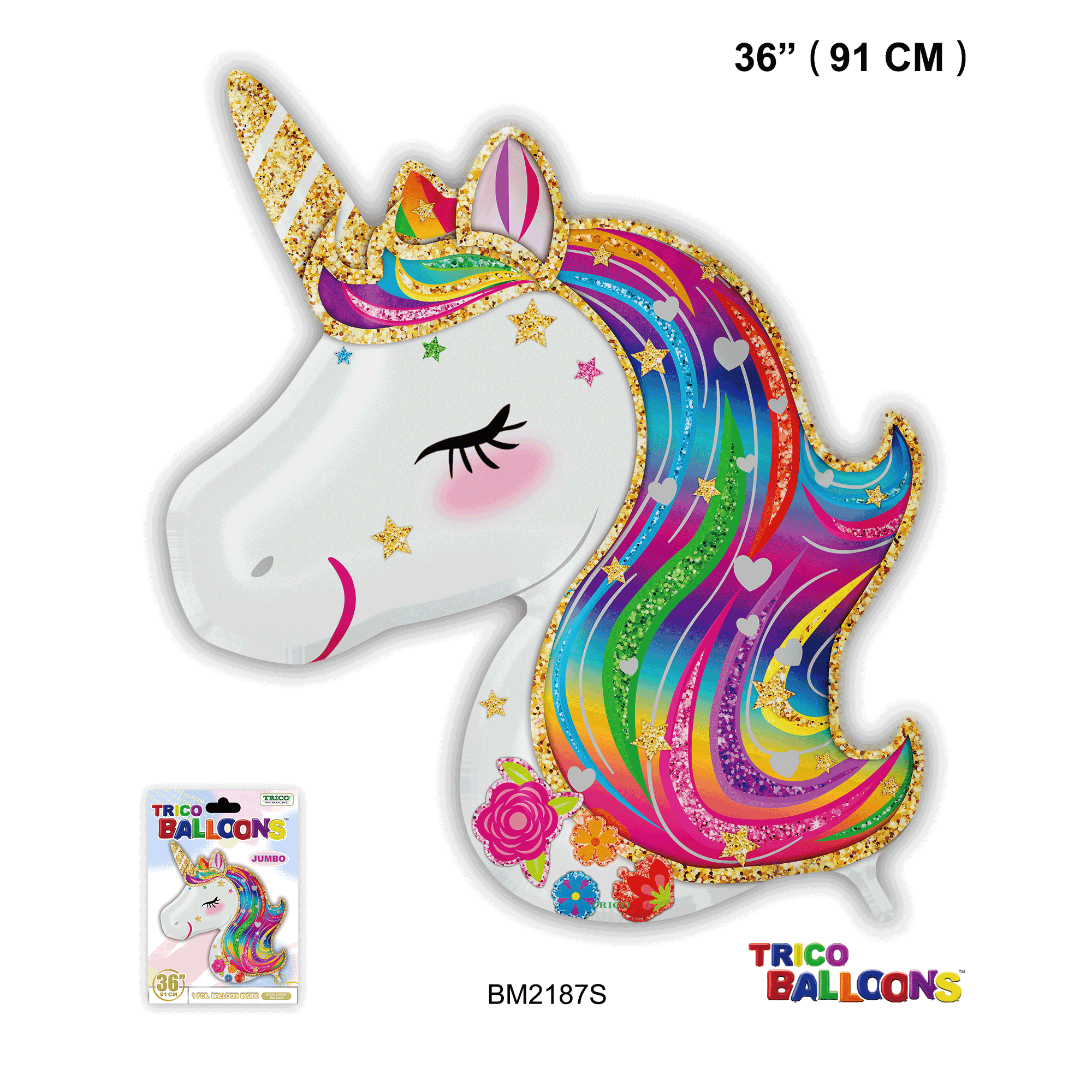 36" UNICORN FOIL BALLOON