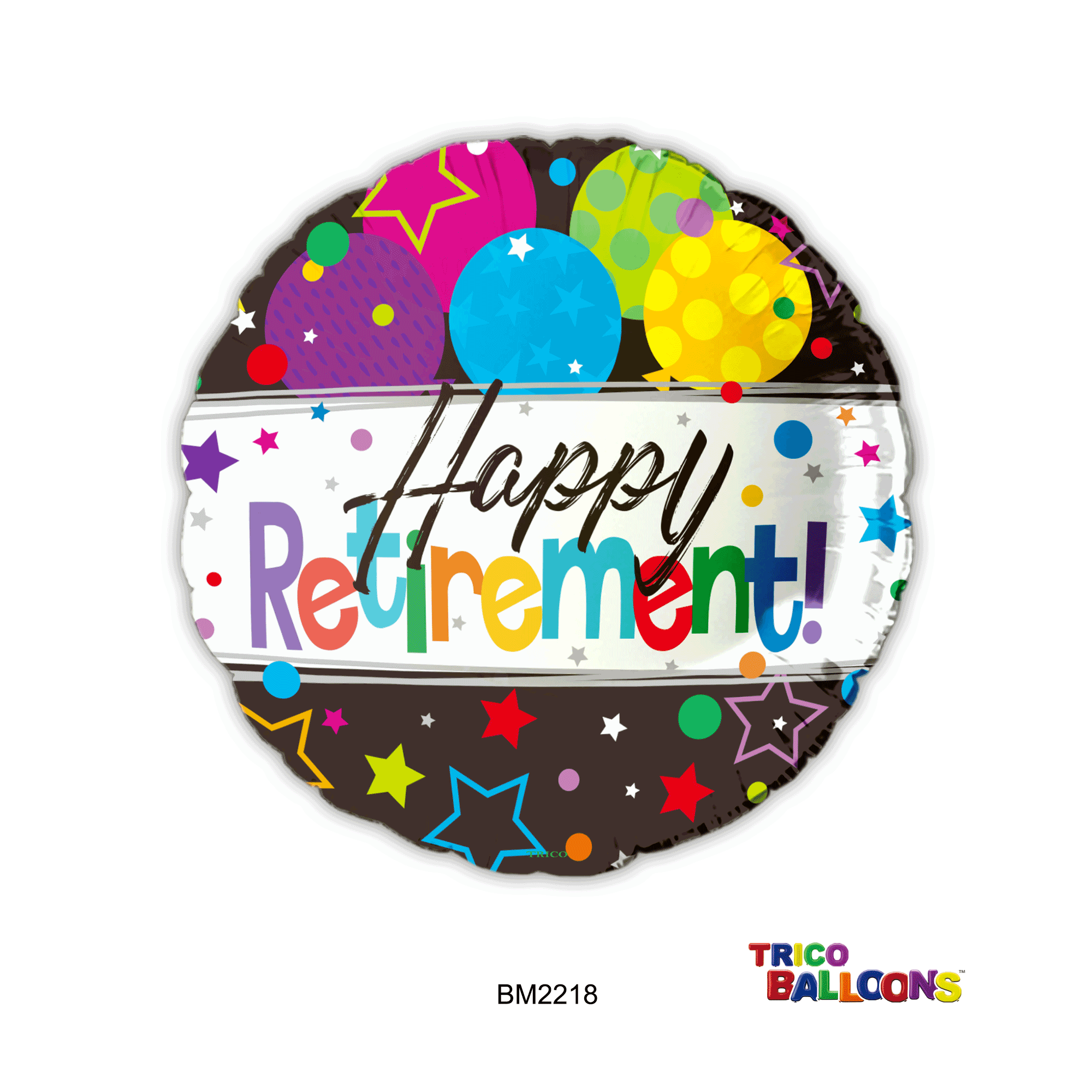 18" HAPPY RETIREMENT FOIL BALLOON