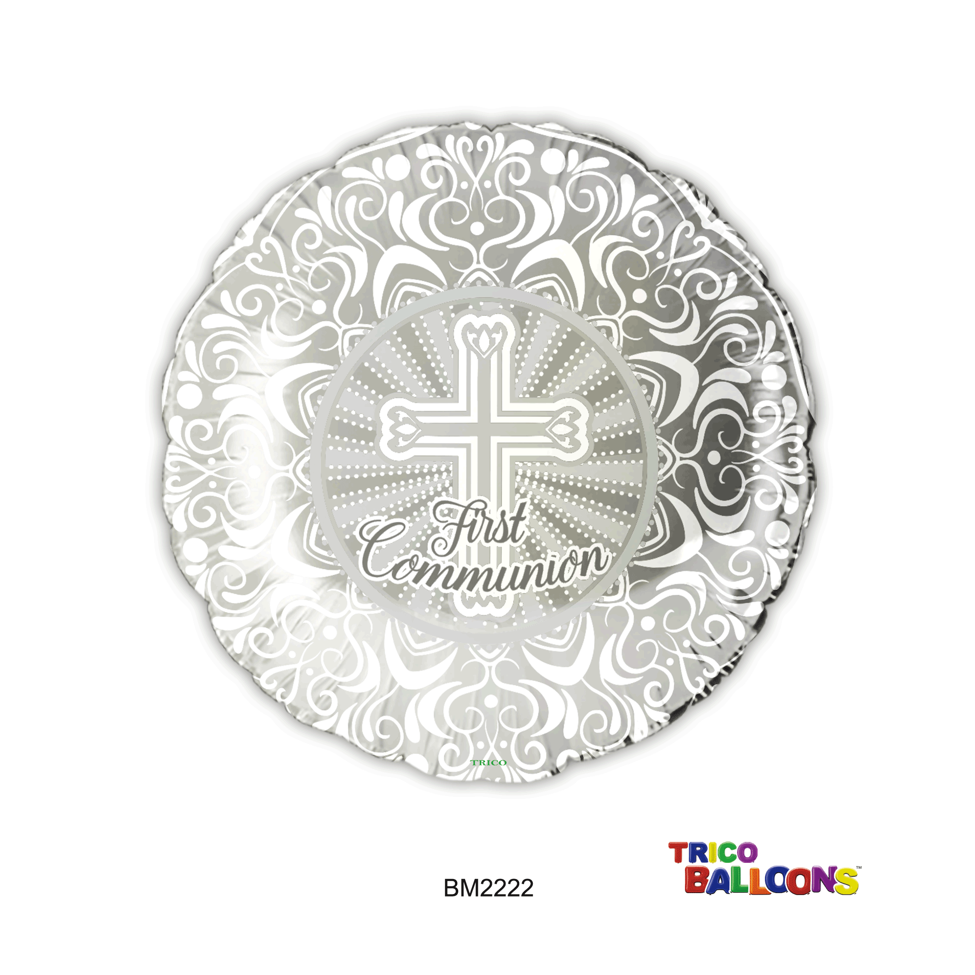 18" FIRST COMMUNION FOIL BALLOON - GRAY