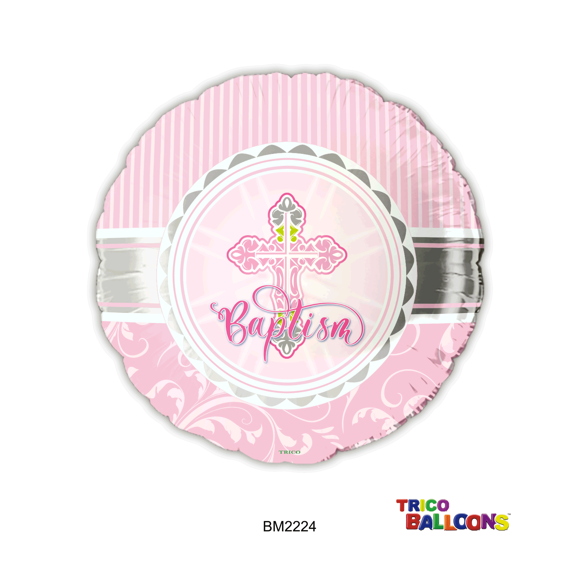 18" BAPTISM FOIL BALLOON - PINK