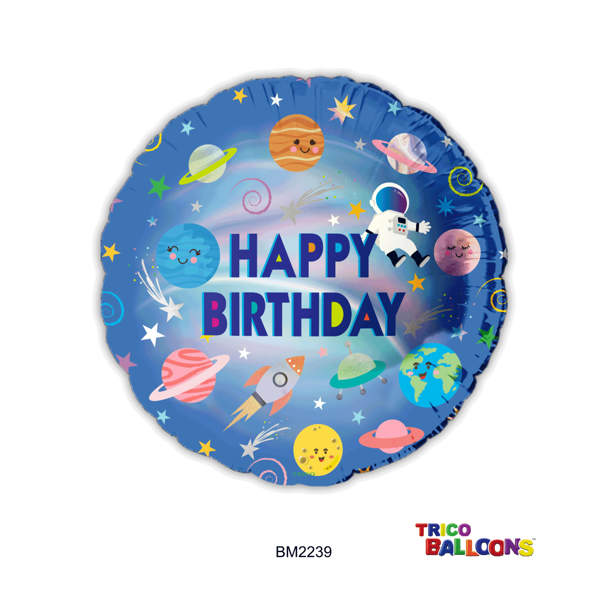 18" HAPPY BIRTHDAY FOIL BALLOON - BLUE