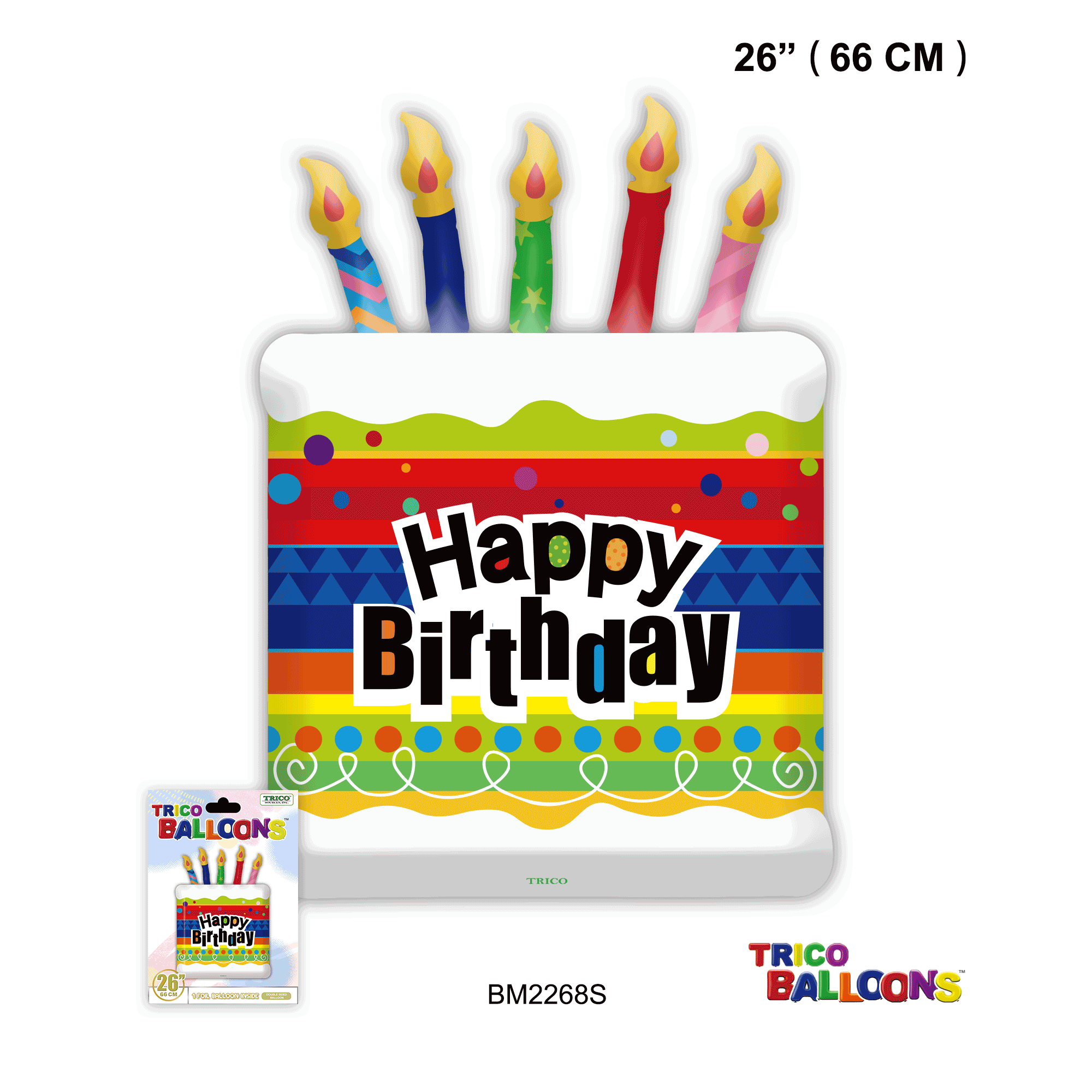 26" HAPPY BIRTHDAY FOIL BALLOON