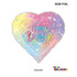 18" HAPPY BIRTHDAY GROOVY RAINBOW FOIL HEART