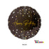 18" HAPPY BIRTHDAY FOIL BALLOON ROUND - BLACK