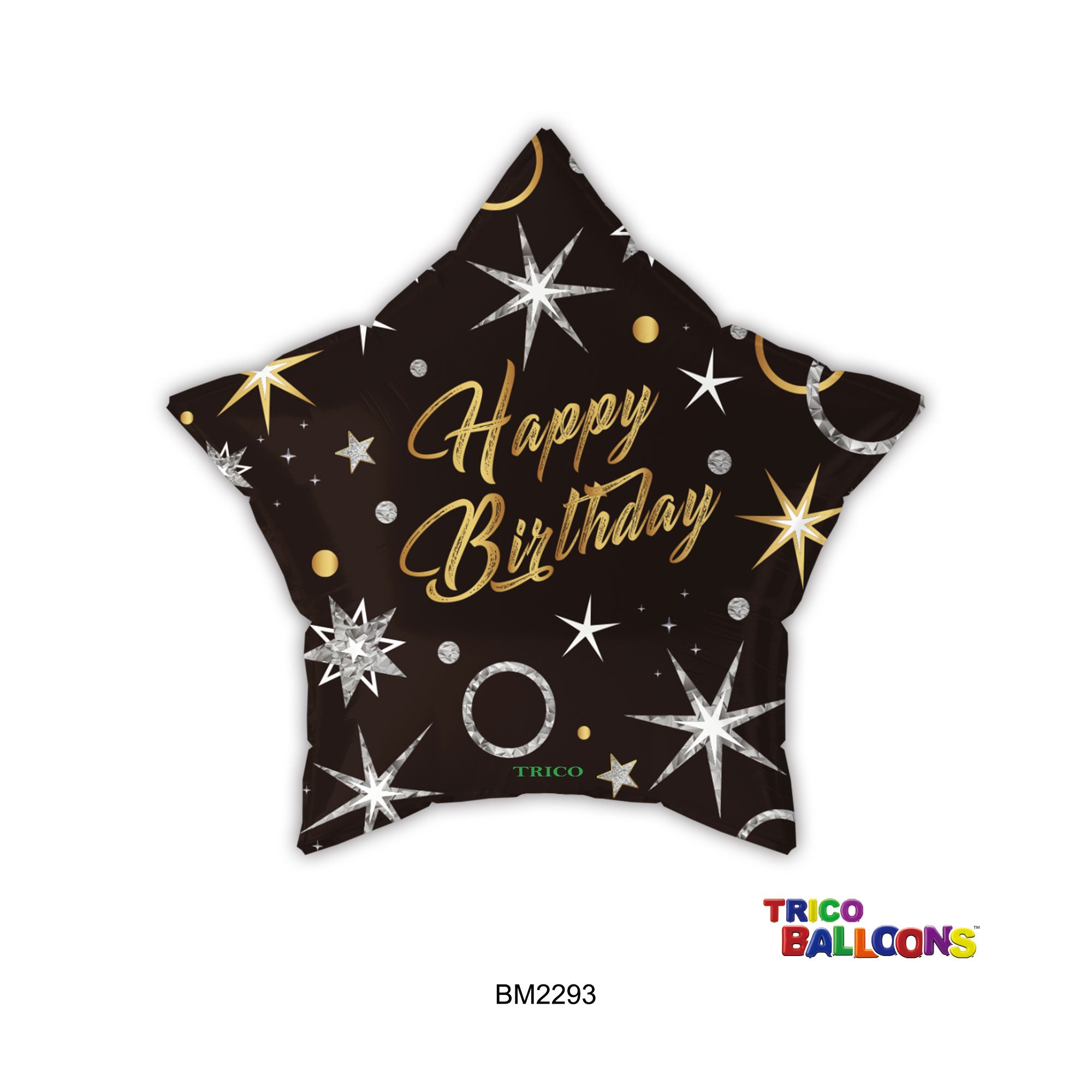 18" HAPPY BIRTHDAY FOIL BALLOON - BLACK