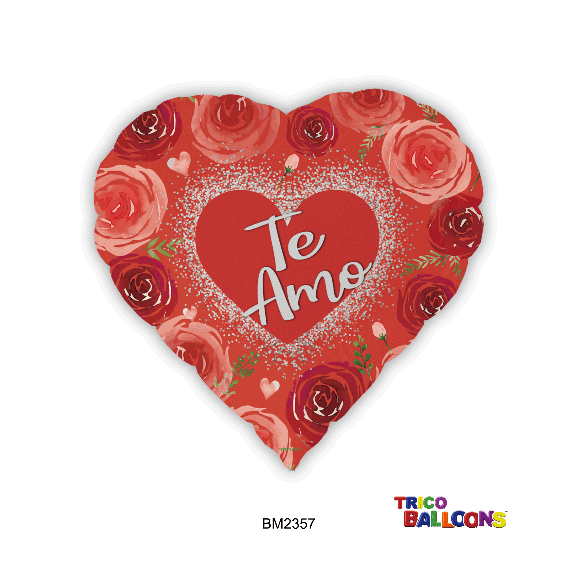 18" TE AMO HEART- RED