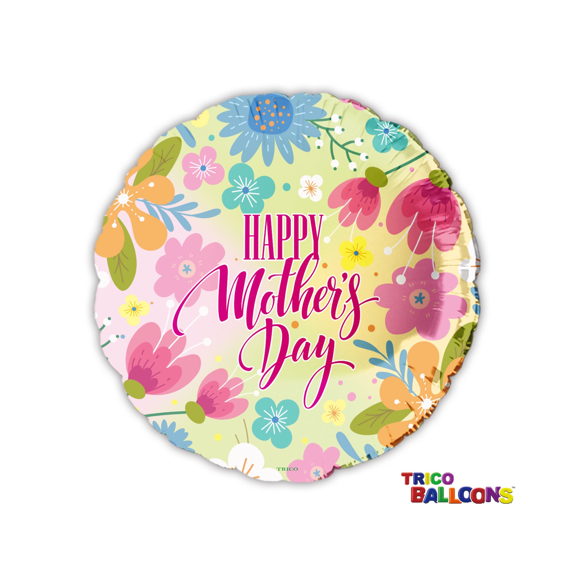 18" HAPPY MOTHER'S DAY FOIL BALLOON ROUND