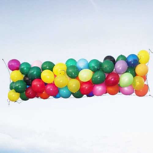 Silver Rainbow Balloon Net Pre-Strung™ - 20ft X 3.5ft