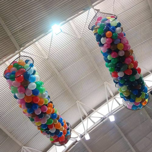 Silver Rainbow Boss 1000™ - Balloon Drop Net - 23ft x 4.5ft