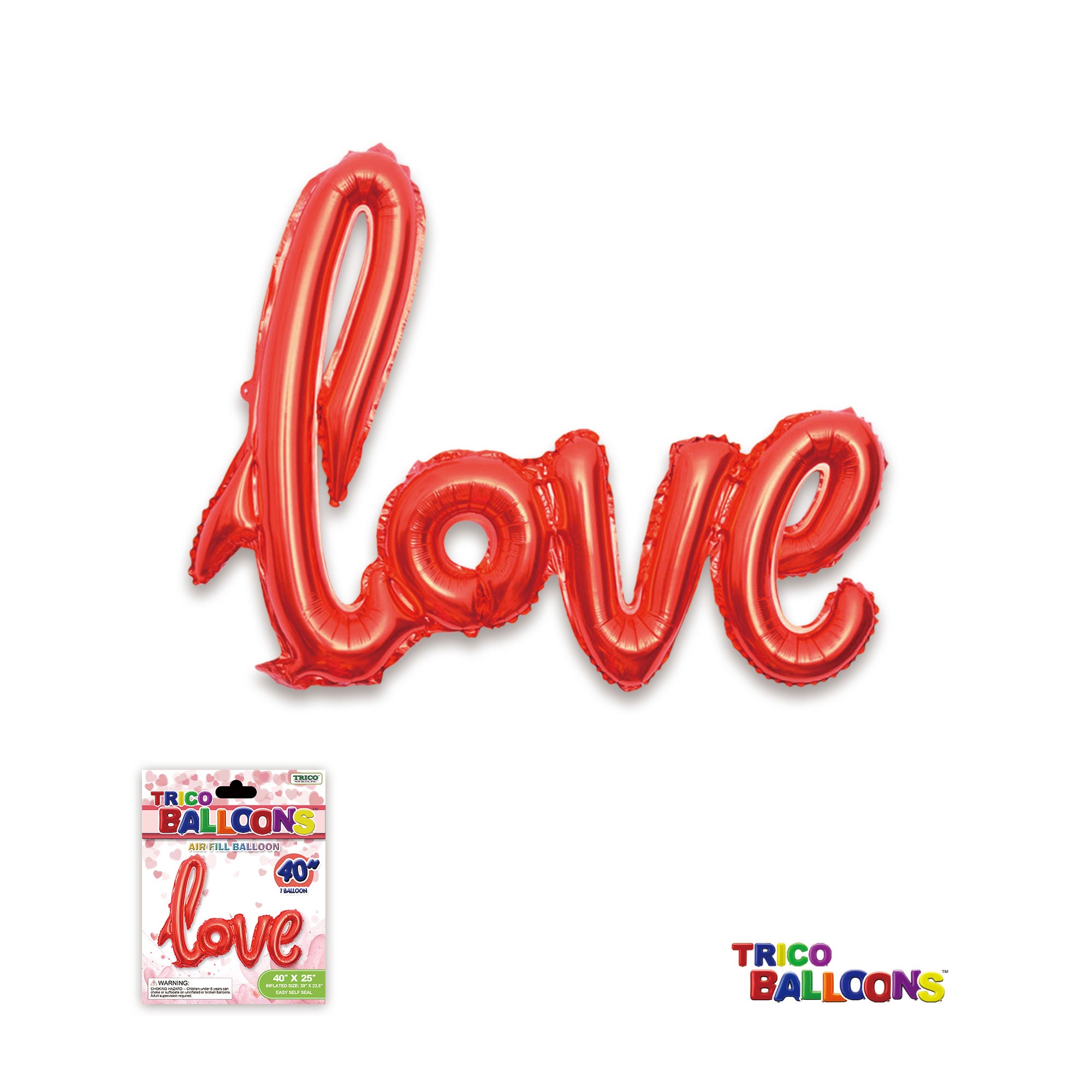 LOVE BANNER BALLOON - RED