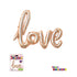 LOVE BANNER BALLOON - ROSE GOLD