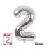 34" NUMBER FOIL BALLOON - 2 SILVER