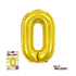 16" AIR FILL NUMBER "0" FOIL - GOLD
