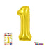 16" AIR FILL NUMBER "1" FOIL - GOLD