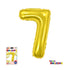 16" AIR FILL NUMBER "7" FOIL - GOLD