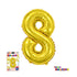 16" AIR FILL NUMBER "8" FOIL - GOLD