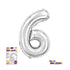 16" AIR FILL NUMBER "6" FOIL - SILVER