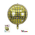 22" DISCO BALL ORBZ 4D BALLOON 1 CT - GOLD