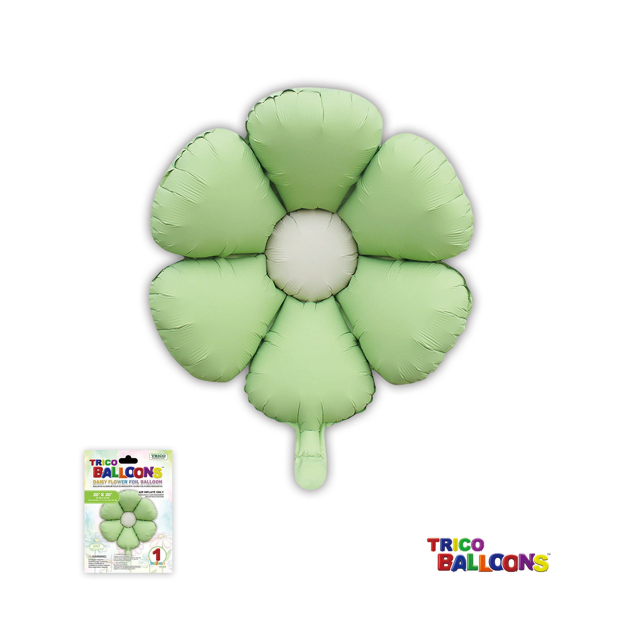 14" DAISY FLOWER FOIL BALLOON 1 CT - MINT