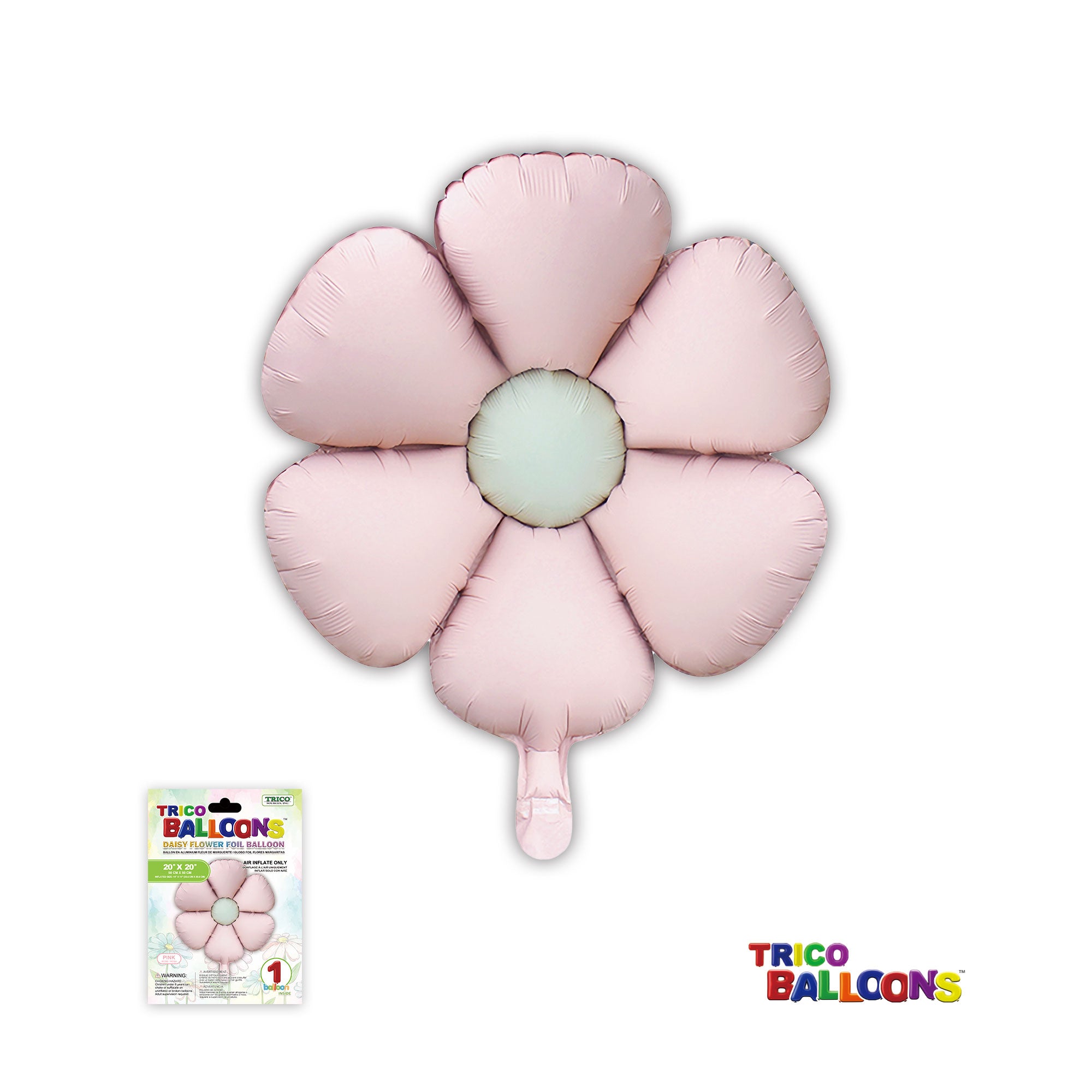 14" DAISY FLOWER FOIL BALLOON 1 CT - PINK