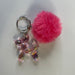 Metallic Balloon Doggy Key Chain With Pomp Pomp