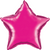 18" Star Foil Hot Pink
