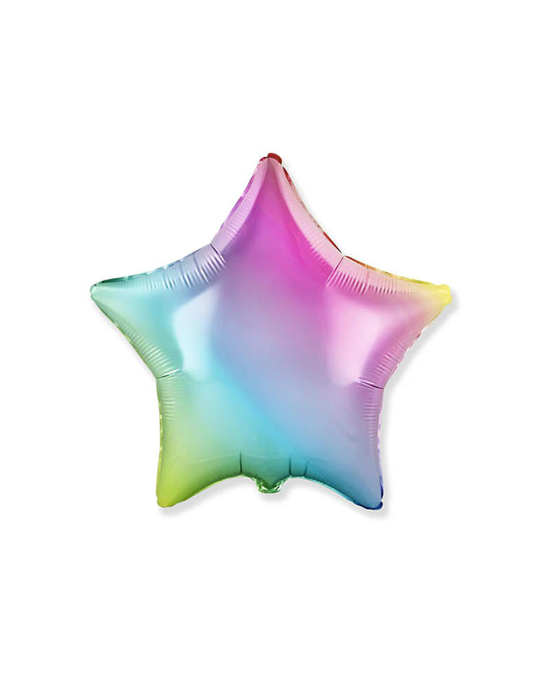 18" STAR FOIL BALLOON - RAINBOW