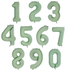 16" Number Olive Green