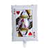 19" Casino Poker Queen of Hearts Red Foil Balloon