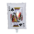 19" Casino Poker King of Clubs Black Foil Balloon