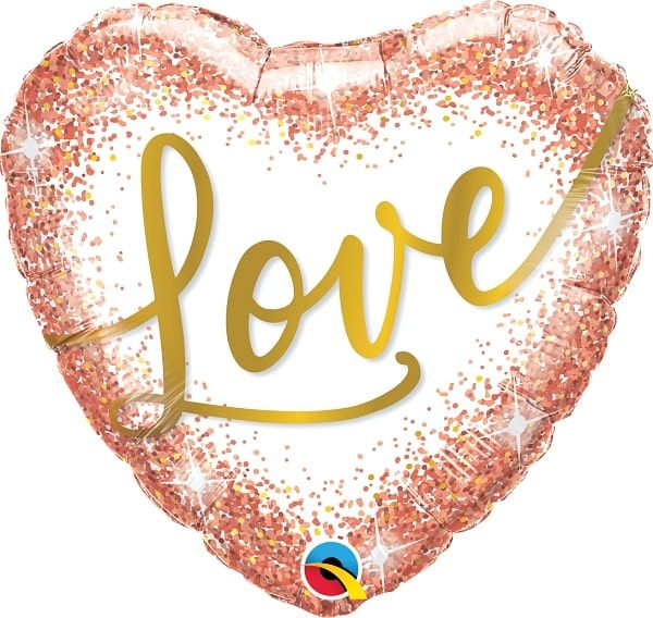 18" Qualatex Love Rose Gold Heart