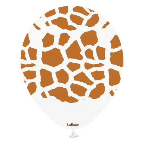 Kalisan Safari Giraffe Print White (Caramel Print)