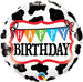 Qualatex 18" Bithday Holstein Cow Pattern