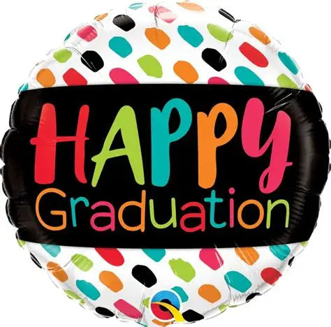 Qualatex 18" Happy Graduation Color Dabs Pk of 10