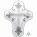 Anagram 28" First Communion Silver Cross Supershape