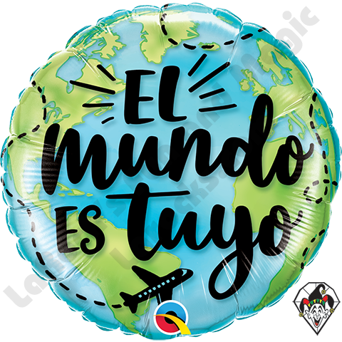 Qualatex 18" El Mundo Es Tuyo/Felicidades Graduado
