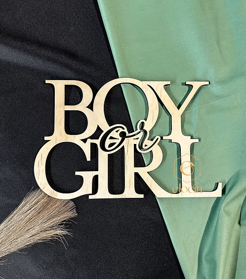 Boy or Girl Wooden Sign (Local Pick-up Only)