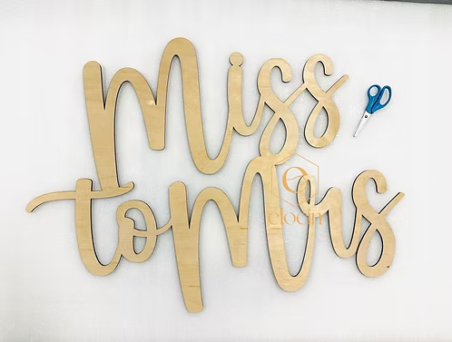 Miss to Mrs. Wooden Sign (Local Pick-up Only)