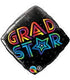 Qualatex 18" Grad Star Black Diamond 10pk