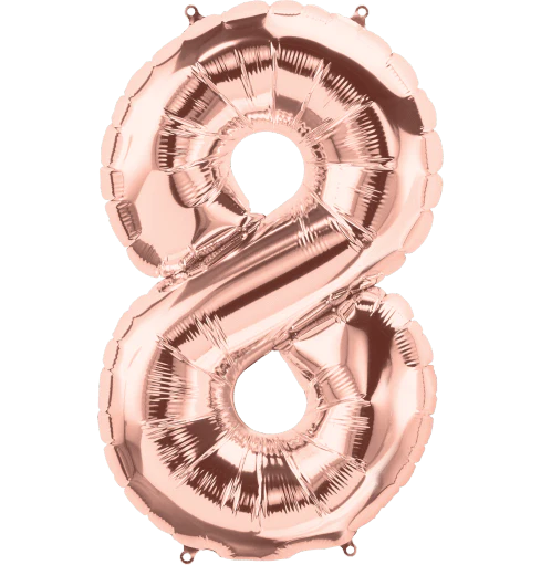 Northstar 34" Number 8 Rose Gold