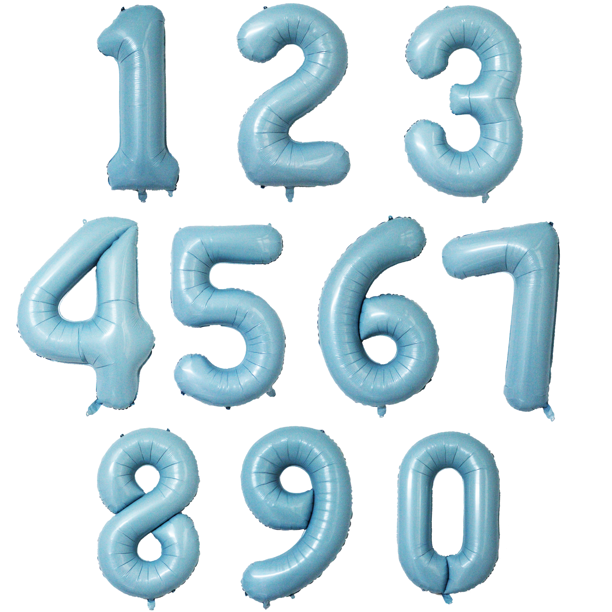 40" Number Pastel Blue