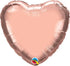 Qualatex 9" Rose Gold Heart Pk of 25