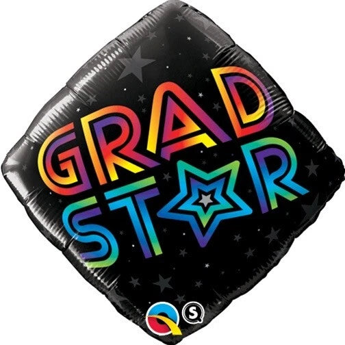 Qualatex 18" Grad Star Black Diamond 10 Count